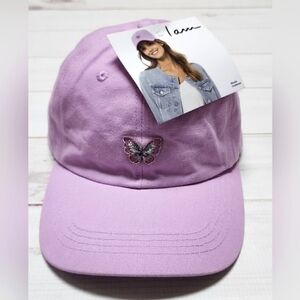 I Am Beauty Unaltered Purple Butterfly Ball Cap One Size - New With Tags